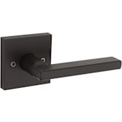 Kwikset Halifax Lever Non-Turning Dummy Interior Pack with Square Rose for Handlesets Matte Black