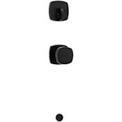 Kwikset Arroyo Knob Single Cylinder Interior Pack with Square Rose for Handlesets Matte Black