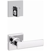 Kwikset Breton Single Cylinder Interior Pack with Square Rose for 818 Low Profile Handlesets Bright Chrome