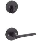 Kwikset Lisbon Lever Single Cylinder Interior Pack with Round Rose for Handlesets Matte Black