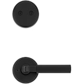 Kwikset Mirada Lever Dummy Handleset Interior Pack with Round Rose for Handlesets Matte Black
