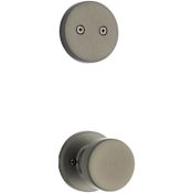 Kwikset Pismo Knob Dummy Handleset Interior Pack with Round Rose Gun Metal