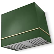La Cornue CornuFe Loge Series 600 CFM 36 Inch Wide Wall Mounted Range Hood Brands Hatch Green / Brushed Brass