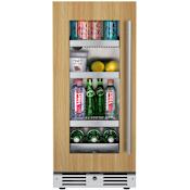 Landmark 15 Inch Wide 63 Can Capacity Beverage Cooler with Alternating (Blue, White, Amber) LED lighting, Door Alarm, Touch Control Panel and Lockable Left Hinged Door Panel Ready