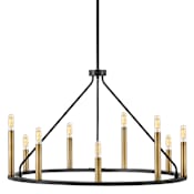 Lark Lazlo 9 Light 30" Wide Chandelier Black