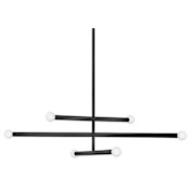 Lark Millie 6 Light 36" Wide Abstract Pendant / Semi-Flush Ceiling Fixture Black