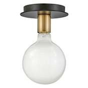 Lark Bobbie 1 Light 6" Wide Flush Mount Globe Ceiling Fixture Lacquered Brass