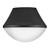 Lark Haddie 11" Wide Flush Mount Bowl Ceiling Fixture with Case Opal Glass Shade Black
