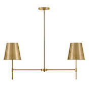 Lark Blake 2 Light 36" Wide Linear Chandelier Lacquered Brass