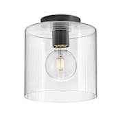 Lark Pippa 9" Wide Semi-Flush Ceiling Fixture Black