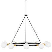 Lark Orla 10 Light 36" Wide Ring Chandelier Black