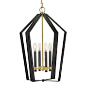 Lark Sammi 4 Light 17" Wide Pendant Black