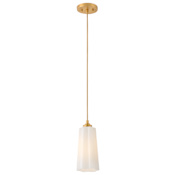 Lark Honey 5" Wide LED Mini Pendant Distressed Brass