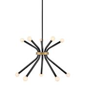 Lark Axton 10 Light 28" Wide Sputnik Chandelier Black