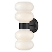 Lark Nadia 2 Light 17" Tall Wall Sconce Black