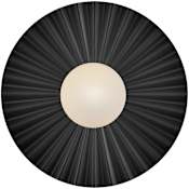 Lark Stevie 14" Wide Semi-Flush Globe Ceiling Fixture Black