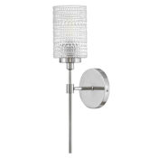 Lark Mabel 19" Tall Bathroom Sconce with Clear Hobnail Glass Chrome