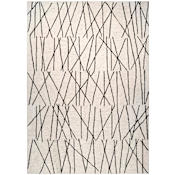 Lavin Rugs Myra 9-3/4' x 13-1/4' Striped Indoor/Outdoor Rectangular Area Rug Black / Ivory