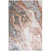 Lavin Rugs Terra 7-3/4' x 10-3/4' Abstract Indoor Rectangular Area Rug Gray / Orange