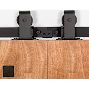 Leatherneck Hardware 142 Premium Series 60 Inch Standard Top Mount Style Sliding Barn Door Track and Fitting Set Antique Bronze