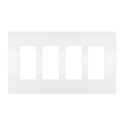 Legrand radiant Quadruple Rocker Switch Screwless Wall Plate White