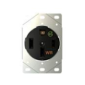 Legrand 50 Amp 4 Wire NEMA 14-50R Weather-Resistant Power Outlet for RVs and EV Chargers Black
