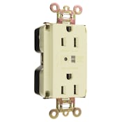 Legrand Pass & Seymour 15 Ampere Extra Heavy Duty Spec-Grade Surge Protective Electrical Outlet Brown
