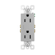 Legrand radiant 15 Ampere Decorator Electrical Outlet Gray