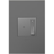 Legrand adorne sofTap 700 Watt Tru-Universal Single Pole/3-Way Dimmer Switch Wall Control with Wall Plate - Compatible with All Lighting Magnesium