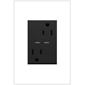 Legrand adorne 15 Ampere Tamper Resistant Electrical Outlet with Power Delivery USB-C Ports Graphite