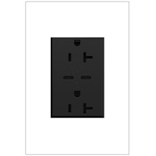 Legrand adorne 20 Ampere Tamper Resistant Electrical Outlet with Power Delivery USB-C Ports Graphite
