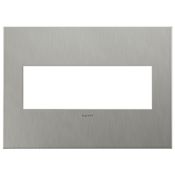 Legrand adorne Cast Metal 3-Gang Light Switch / Outlet Cover Wall Plate Brushed Stainless Steel