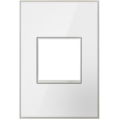 Legrand adorne Real Materials 1-Gang Light Switch / Outlet Cover Wall Plate - Mirror White Mirror White on White