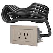 Legrand radiant 15 Ampere 2 Outlet Tamper Resistant Furniture Power Strip - 6' Cord Nickel