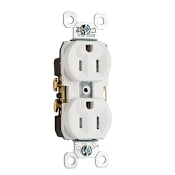 Legrand Pass & Seymour 15 Ampere Commercial Grade Side Wire Tamper-Resistant Duplex Electrical Outlet White