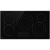 LG 36 Inch Wide 5 Burner Electric Cooktop with UltraHeat Technology Black