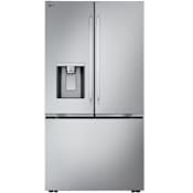 LG 36 Inch Wide 23.7 Cu. Ft. Energy Star Certified Fingerprint Resistant French Door Refrigerator with Craft Ice and Thin Door Design PrintProof Stainless Steel
