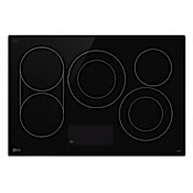 LG 30 Inch Wide 5 Burner Electric Cooktop with UltraHeat Element and Top Mounted Controls Black