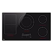 LG 36 Inch Wide 5 Burner Electric Cooktop with Boost Mode and Induction Technology Black