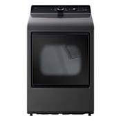 LG 27 Inch Wide 7.3 Cu. Ft. Energy Star Certified Electric Dryer with LED Display and Reversible Door Platinum Black