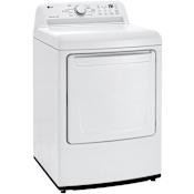 LG 27 Inch Wide 7.3 Cu. Ft. Energy Star Rated Gas Dryer with Child Lock White