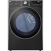 LG 27 Inch Wide 7.4 Cu. Ft. Energy Star Rated Gas Dryer with Smart Wi-Fi and Sensor Dry Black Steel