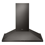 LG 200 - 600 CFM 36 Inch Wide Full Installation Range Hood with Low Profile Body Black Stainless Steel