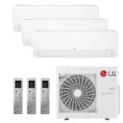 LG 24K BTU Cooling / 26K BTU Heating 21 SEER2 Three Zone Wall Mount Mini Split System with (3) 7K BTU Indoor Units White