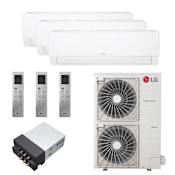 LG 36K BTU Cooling / 45K BTU Heating 22 SEER2 Three Zone Wall Mount Mini Split System with (2) 7K and (1) 24K BTU Indoor Units White