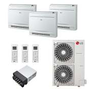LG 42K BTU Cooling / 48K BTU Heating 21.5 SEER2 Three Zone Floor Console Mini Split System with (1) 9K, (1) 12K and (1) 15K BTU Indoor Units White