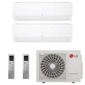 LG 24K BTU Cooling / 24.6K BTU Heating 22.5 SEER2 Two Zone Wall Mount Mini Split System with (1) 12K and (1) 15K BTU Indoor Units White