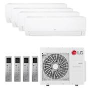 LG 32.8K BTU Cooling / 36K BTU Heating 21.5 SEER2 Four Zone Wall Mount Mini Split System with (2) 7K and (2) 12K BTU Indoor Units White