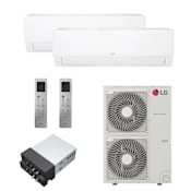 LG 48K BTU Cooling / 54K BTU Heating 20.5 SEER2 Two Zone Wall Mount Mini Split System with (1) 15K and (1) 24K BTU Indoor Units White