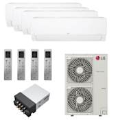 LG 50.5K BTU Cooling / 58K BTU Heating 20.6 SEER2 Four Zone Wall Mount Mini Split System with (1) 12K, (2) 15K and (1) 24K BTU Indoor Units White